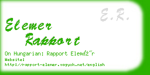 elemer rapport business card